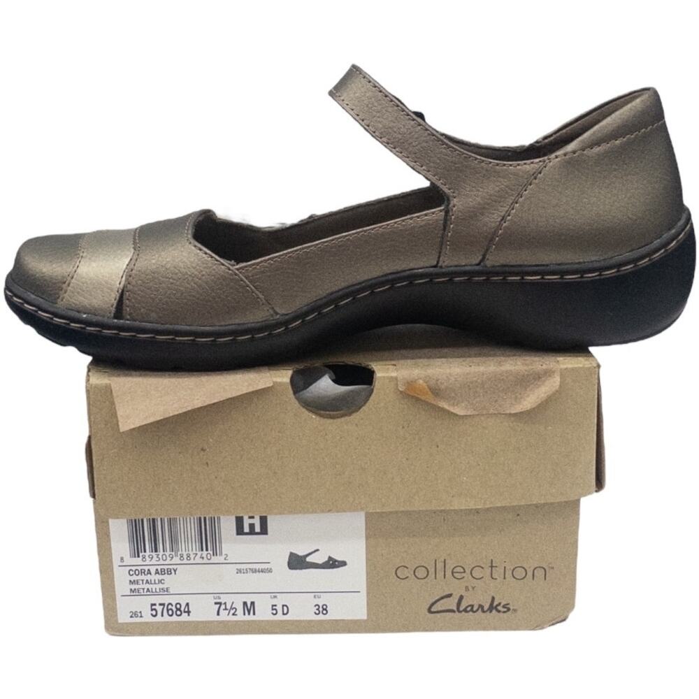 Clarks Metallic Cora Abby Mary Jane Flats 7.5 Women's - Picture 8 of 8